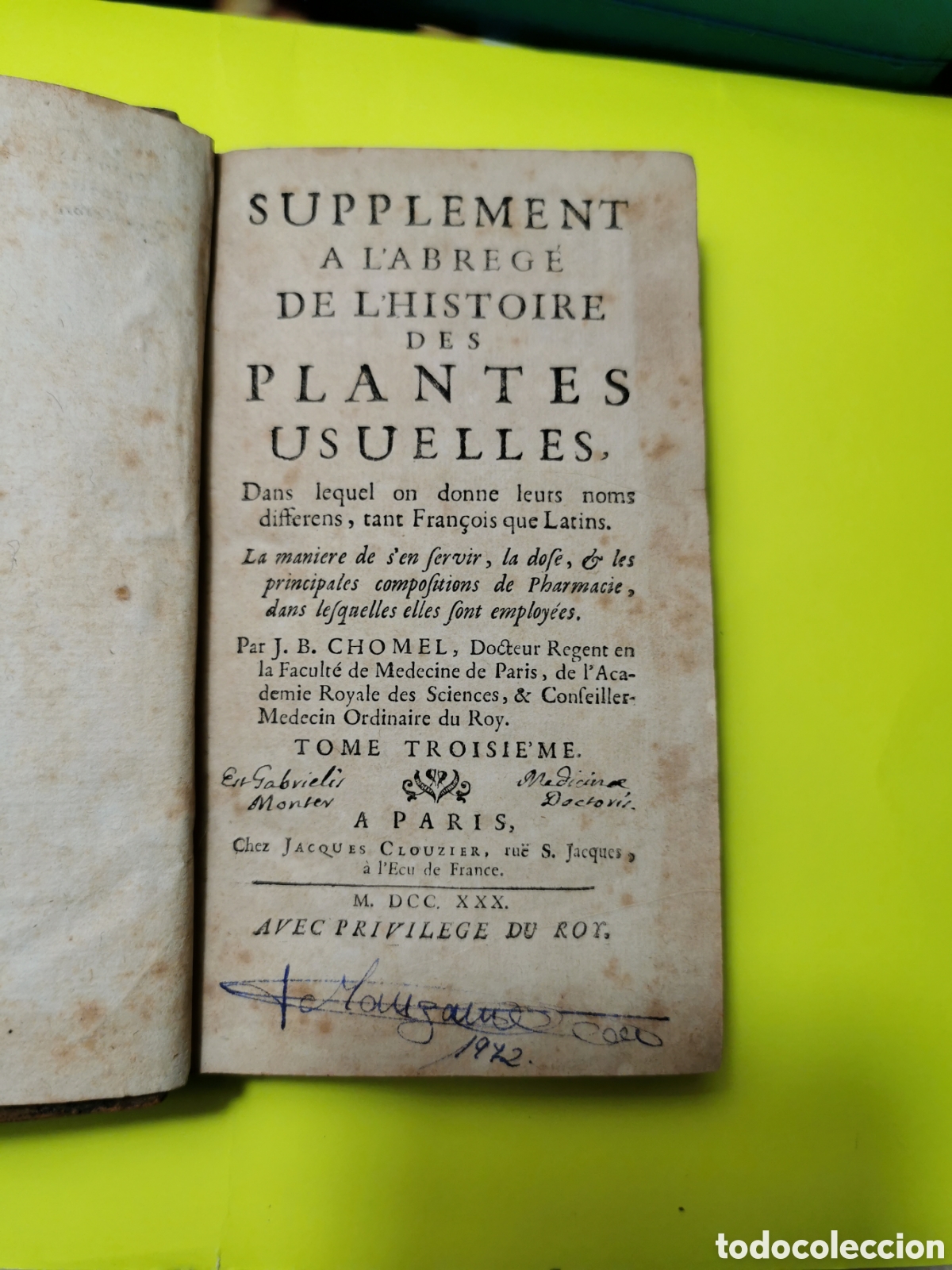 Libros antiguos: J. B. Chomel - Foto 1