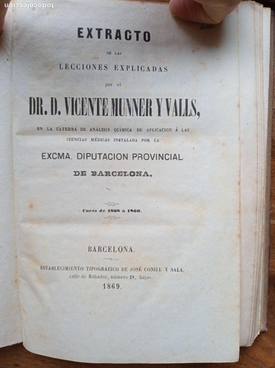 Libros antiguos: Munner An&aacute;lisis qu&iacute;mico 1869 - Foto 3