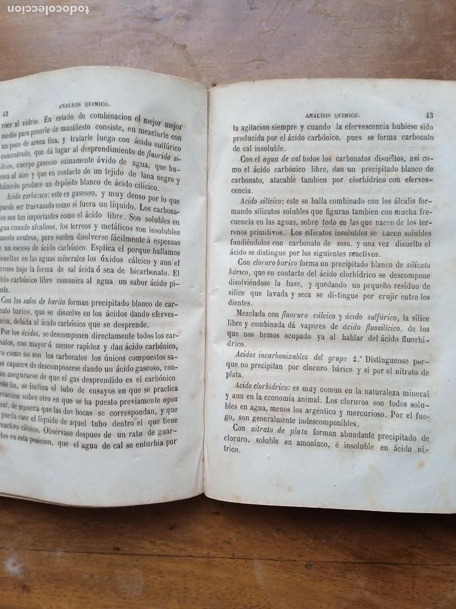 Libros antiguos: Munner An&aacute;lisis qu&iacute;mico 1869 - Foto 6