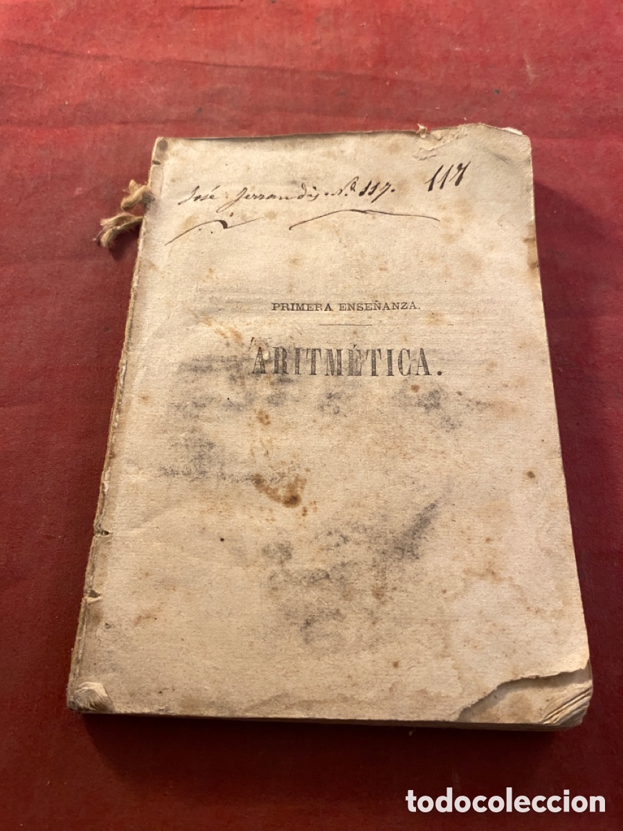 Old books: ARITM&Eacute;TICA 1875