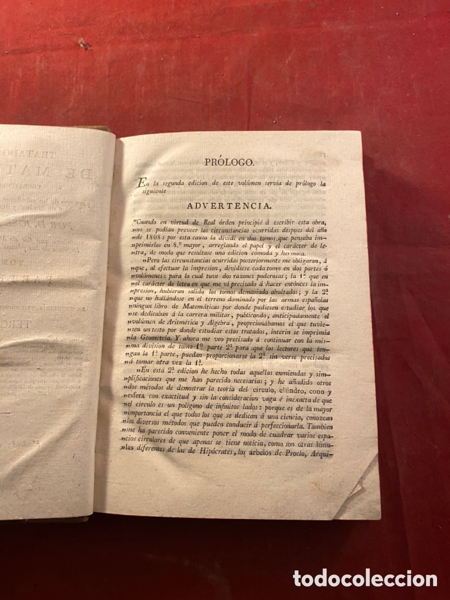 Libros antiguos: TRATADO DE MATEM&Aacute;TICAS 1825 - Foto 3