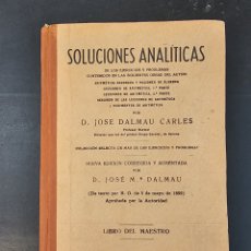 Libros antiguos: SOLUCIONES ANALÍTICAS. JOSE DALMAU CARLES. LIBRO DEL MAESTRO. 1989