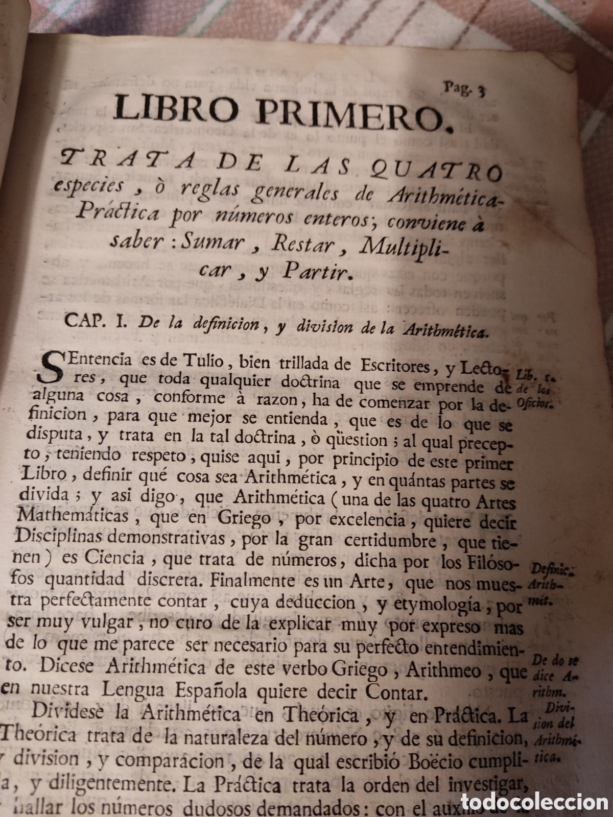 Libros antiguos: Moya arithmetica 1776 - Foto 2