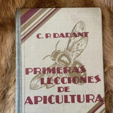 Libros antiguos: C.P. DADANT. PRIMERAS LECCIONES DE APICULTURA. GUSTAVO GILI. BARCELONA, 1928