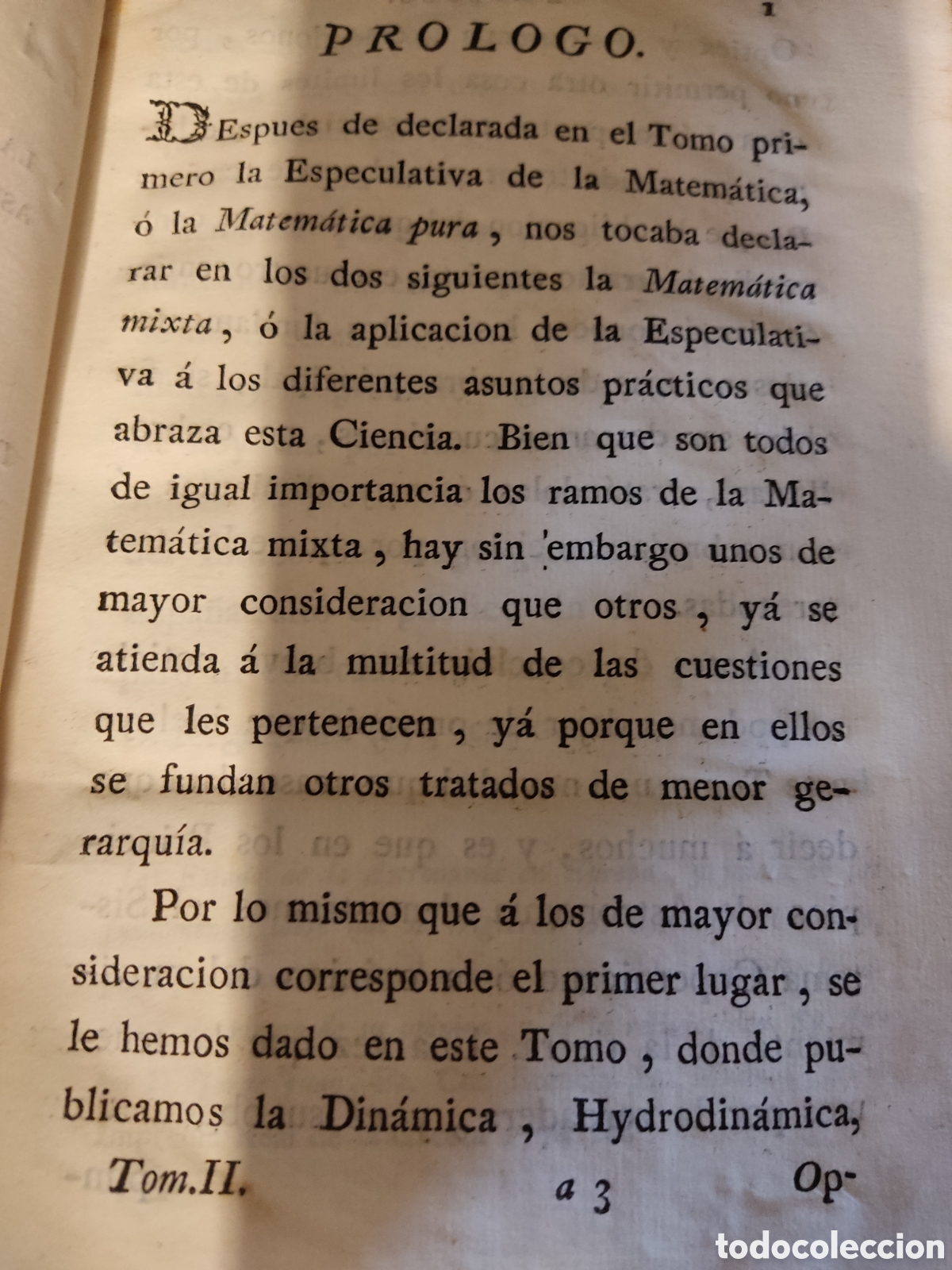 Libros antiguos: Principios matematica tomo ii 1776 benito bails - Foto 2