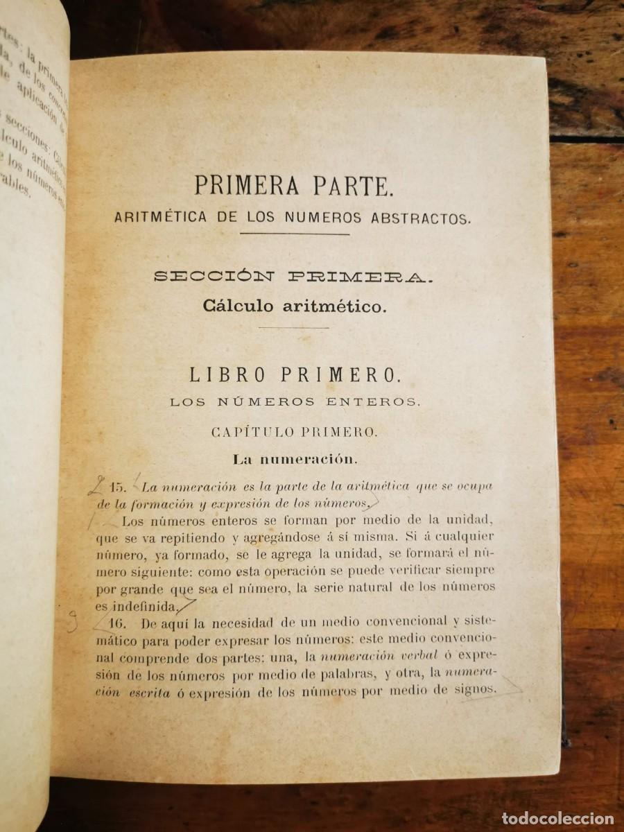 Libros antiguos: S&Aacute;NCHEZ RAMOS, Eusebio. Curso aritm&eacute;tico y &aacute;lgebra elemental - Foto 5