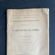 Libros antiguos: AÑO 1914 - LAS CALIZAS CRISTALINAS DEL GUADARRAMA - GEOLOGIA - ADALUCIA - JUAN CARANDELL