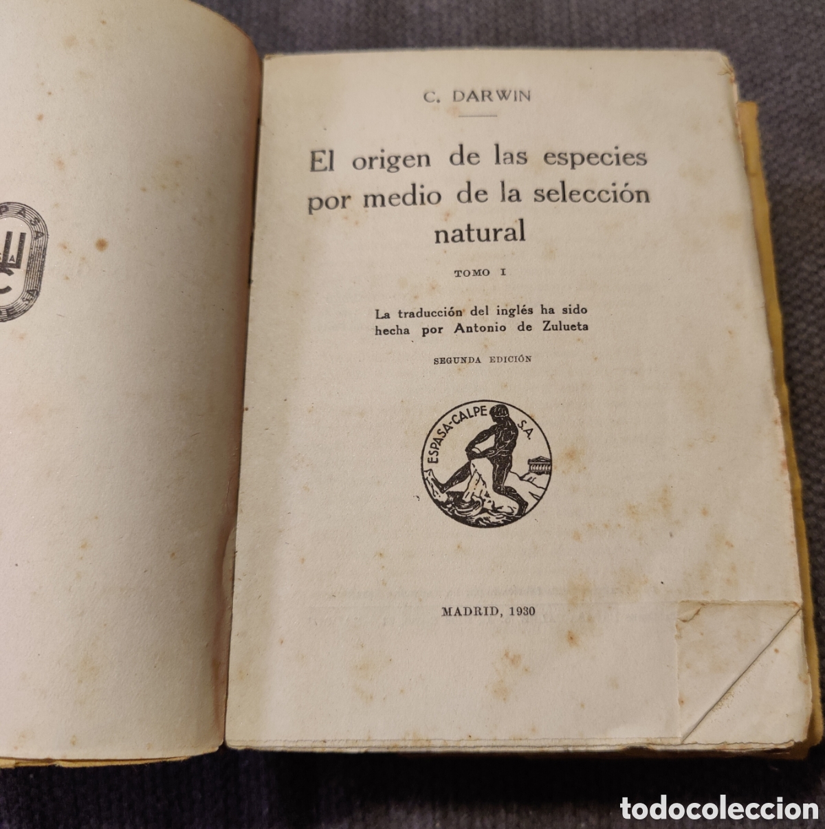 Libros antiguos: El origen de las especies C.Darwin, colecci&oacute;n de 3 tomos - Foto 2