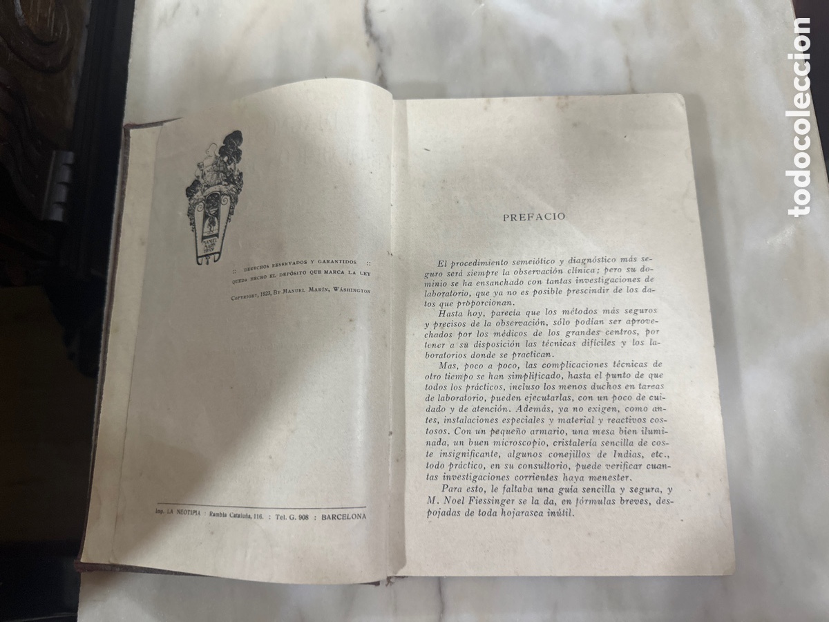 Libros antiguos: Diagn&oacute;sticos biol&oacute;gicos pr&aacute;cticos 1923 - Foto 2