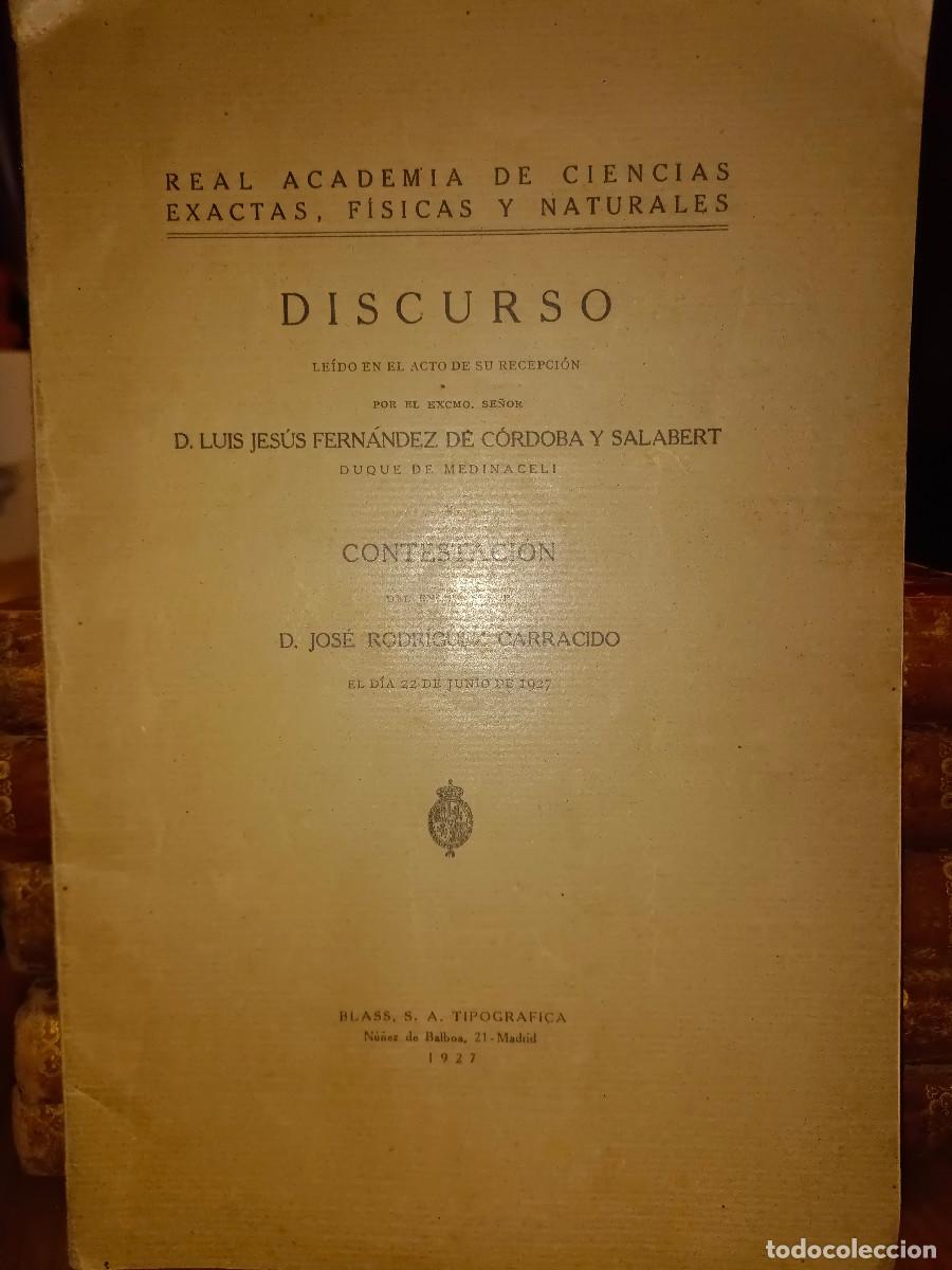 Old books: DISCURSO DE D. LUIS JES&Uacute;S FERN&Aacute;NDEZ DE CORDOBA