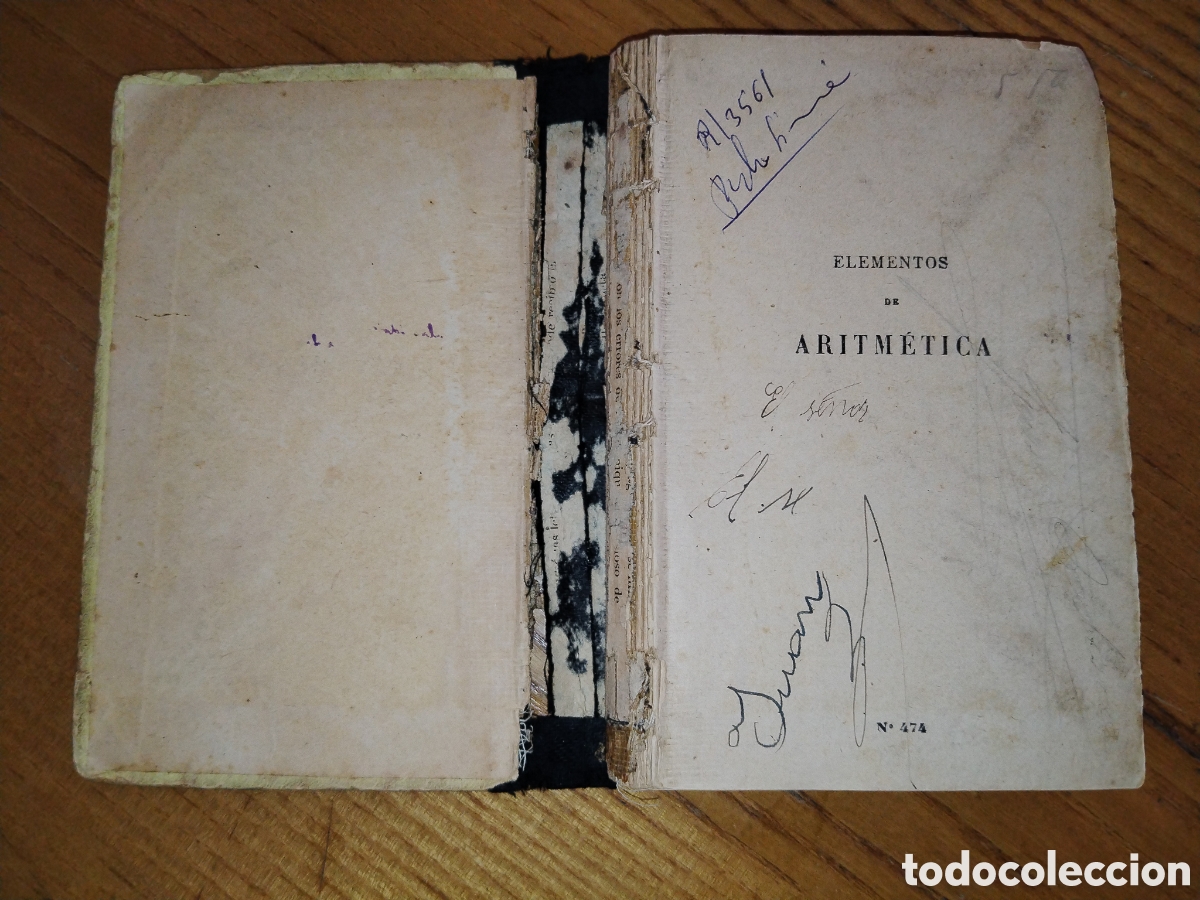 Libros antiguos: Elementos de aritm&eacute;tica. Bru&ntilde;o - Foto 3