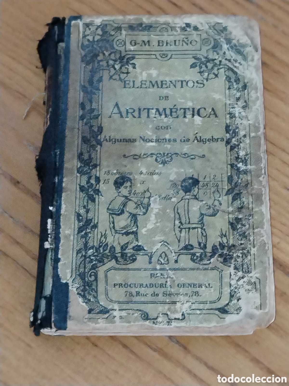 Libros antiguos: Elementos de aritm&eacute;tica. Bru&ntilde;o - Foto 1