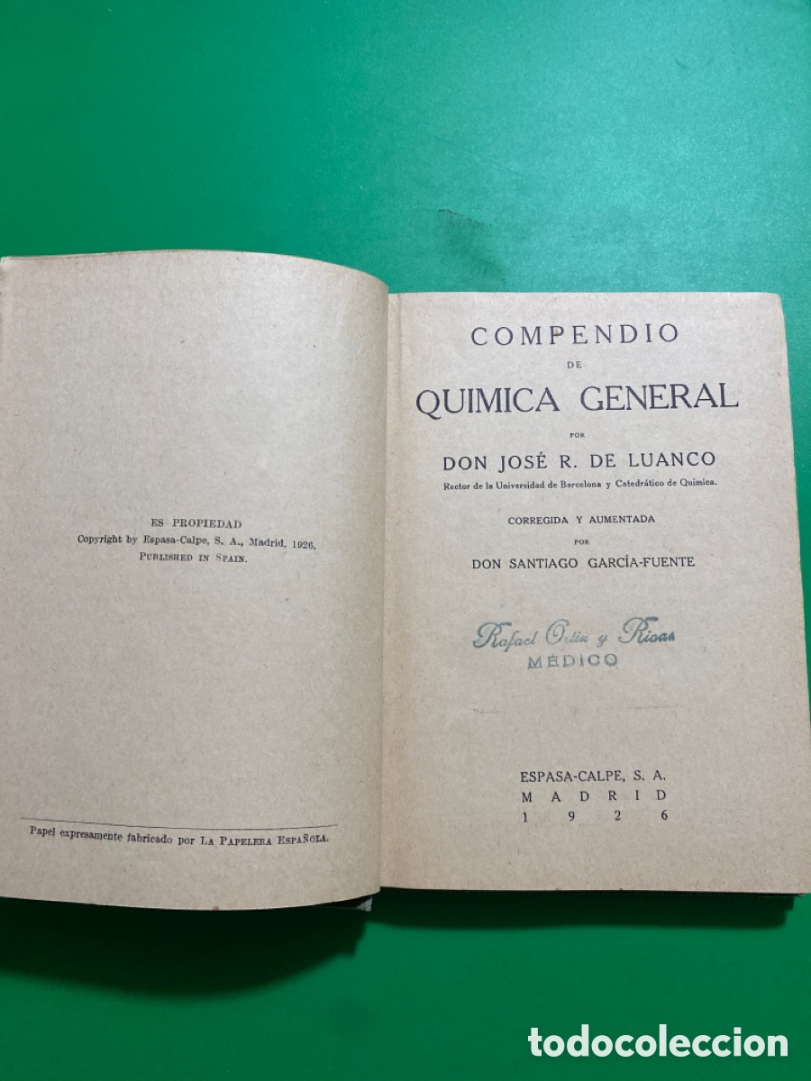 Libros antiguos: Libro qu&iacute;mica general Gallach 1926 - Foto 2