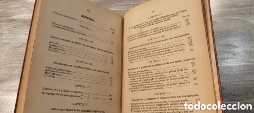 Libros antiguos: 1894 Principios de Aritm&eacute;tica y &Aacute;lgebra - Foto 8