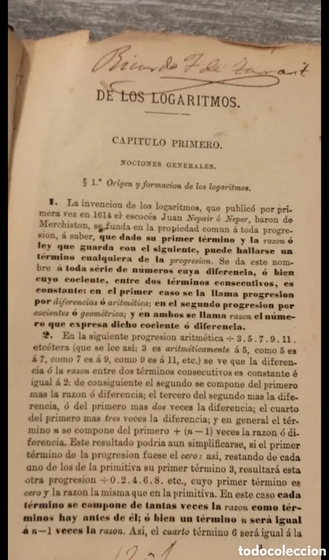 Libros antiguos: 1907 Tablas de Logaritmos Queipo - Foto 5