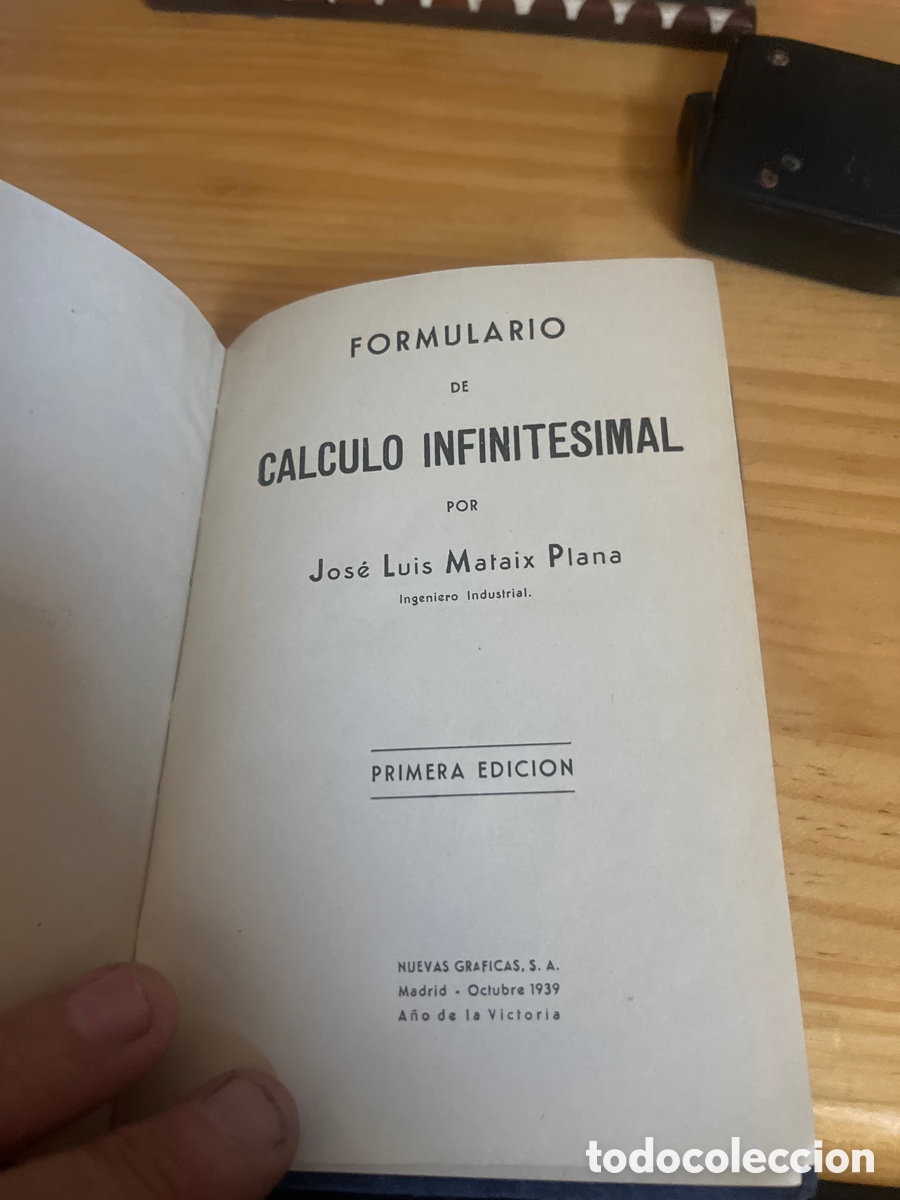 Libros antiguos: Formulario de c&aacute;lculo infinitesimal - Foto 2