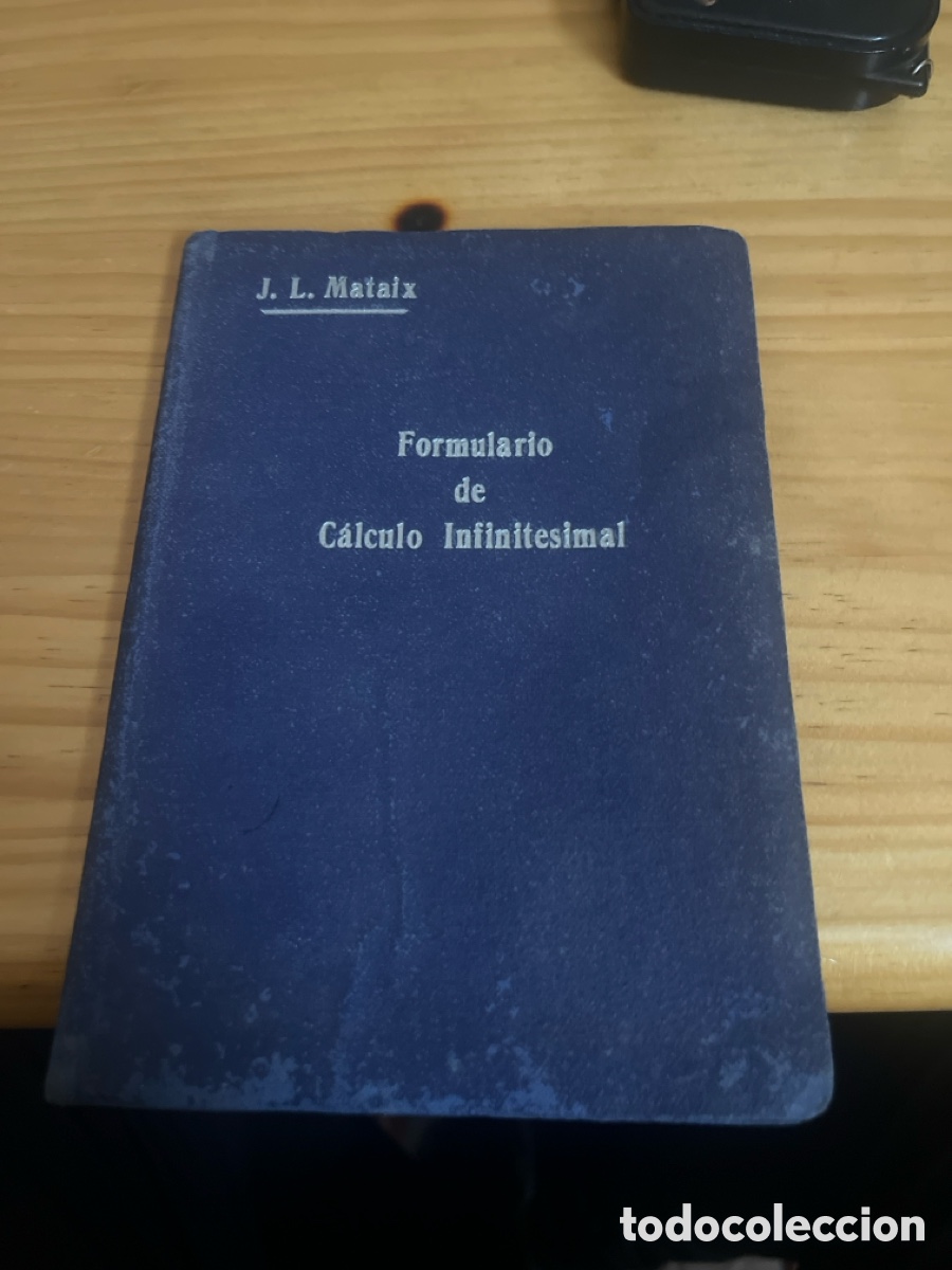 Libros antiguos: Formulario de c&aacute;lculo infinitesimal - Foto 1