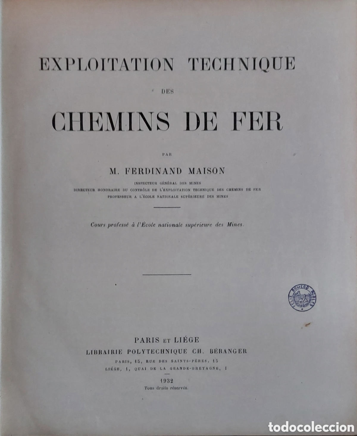Libros antiguos: EXPLOITATION TECHNIQUE DES CHEMINS DE FER - Foto 2