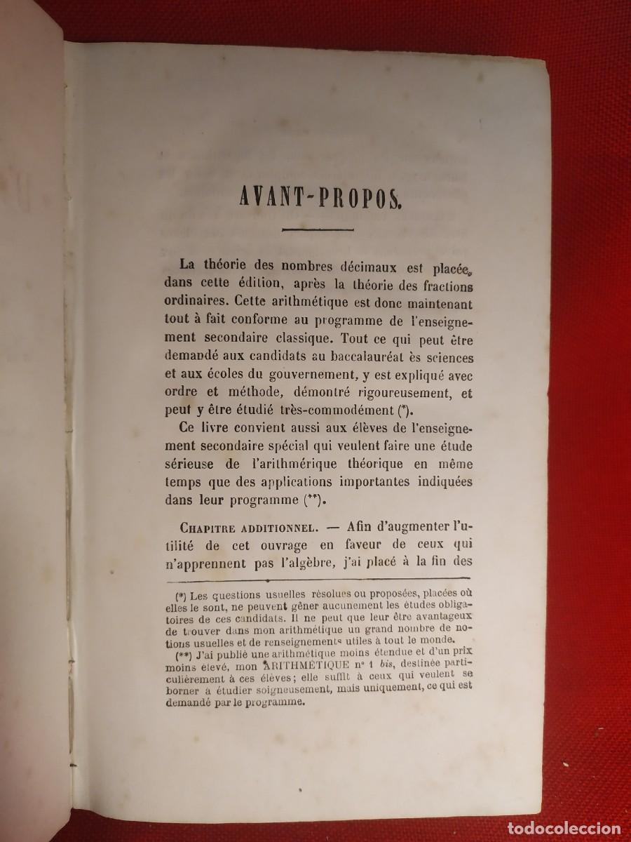 Libros antiguos: 1884. Cours darithmetique. Guilmin. - Foto 6