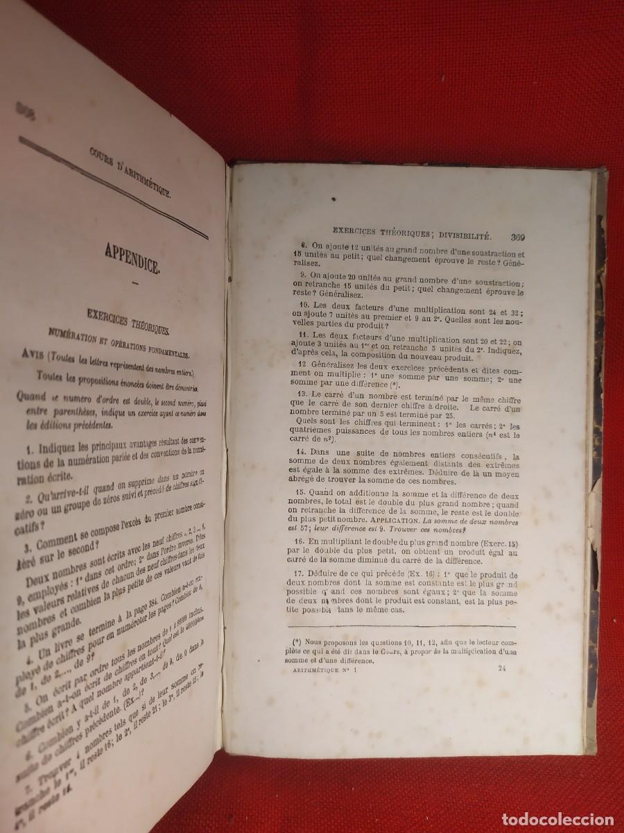 Libros antiguos: 1884. Cours darithmetique. Guilmin. - Foto 20