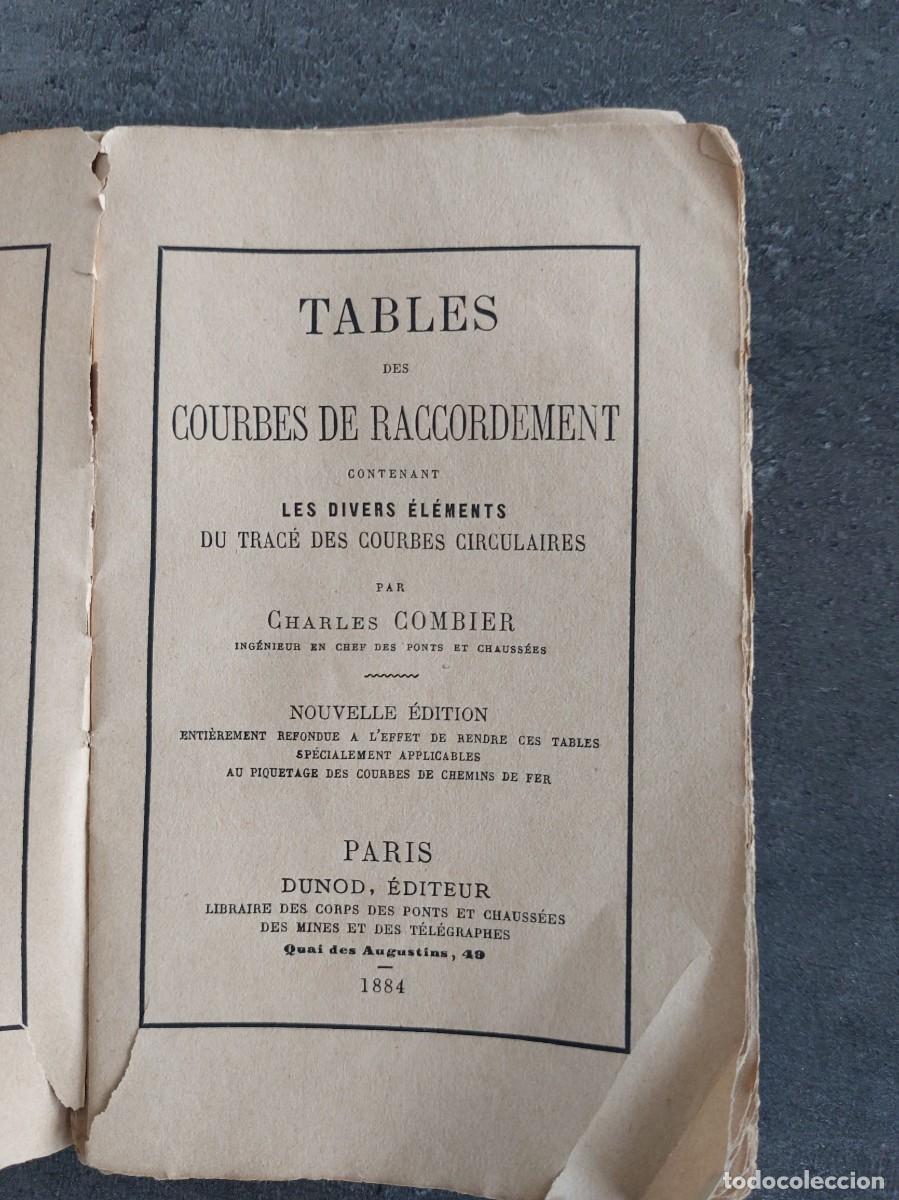 Libros antiguos: Tables des courbes de racconament - Charles Combier - 1884 - Foto 1