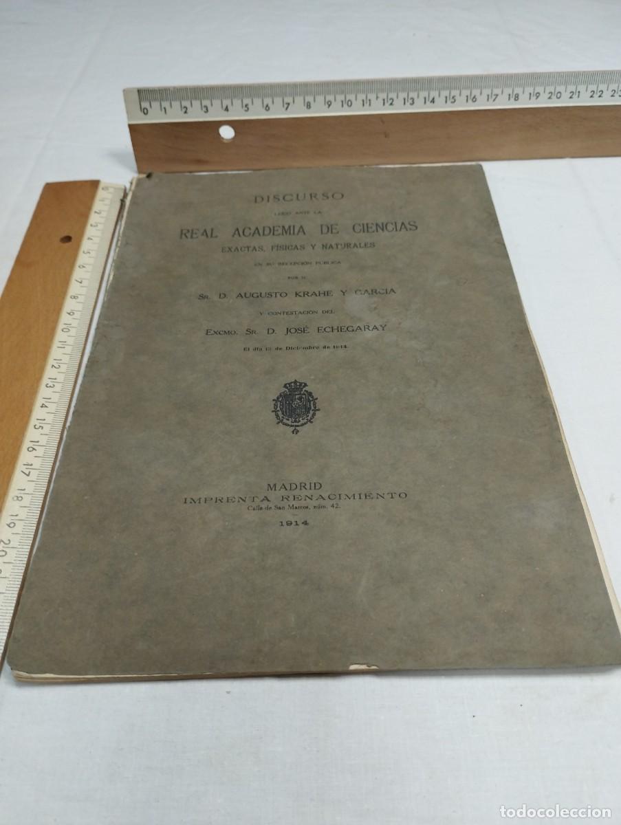 Antiquarische B&uuml;cher: Discurso Real Academia de las Ciencias por Augusto Krahe y Jos&eacute; Echegaray, 1914