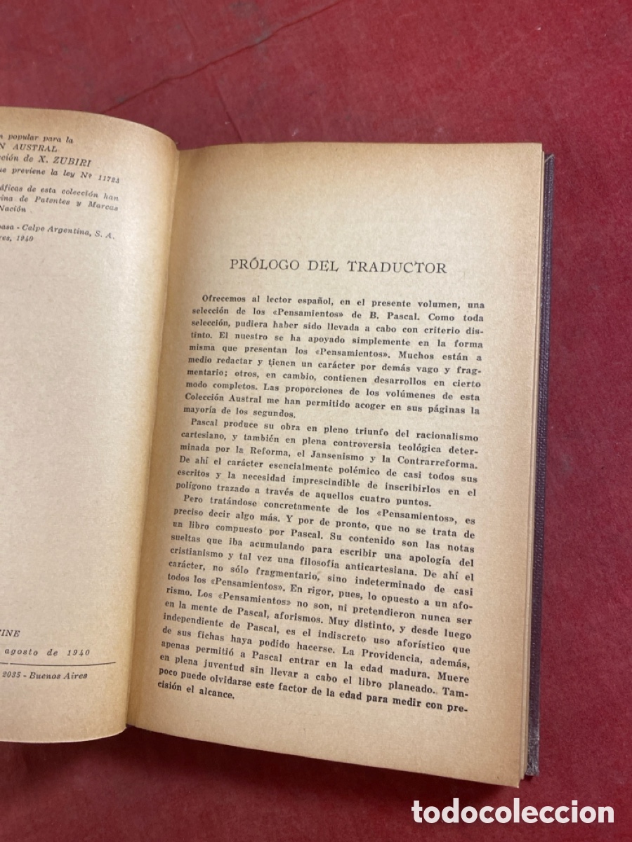 Libros antiguos: PENSAMIENTOS. PASCAL - Foto 2