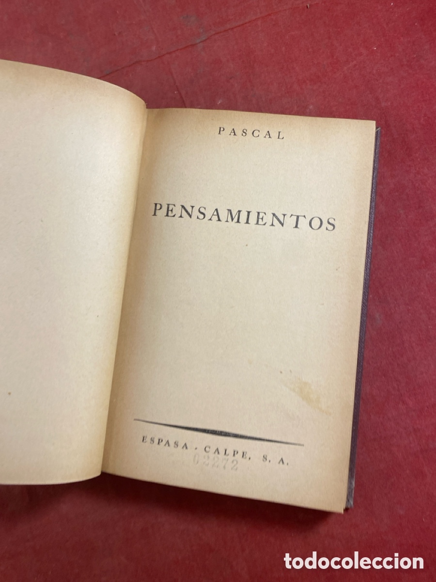 Libros antiguos: PENSAMIENTOS. PASCAL - Foto 1