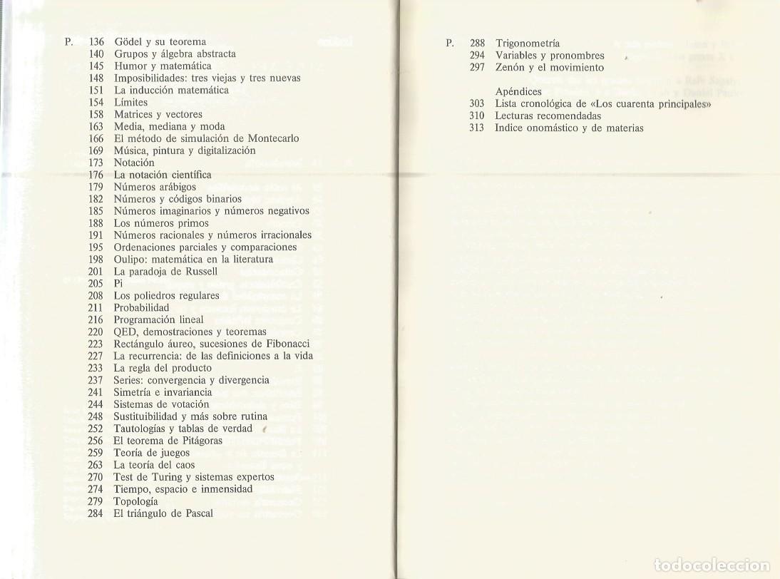Libros antiguos: M&Aacute;S ALL&Aacute; DE LOS N&Uacute;MEROS - JOHN ALLEN PAULOS - Foto 5