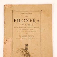 Libri antichi: CONFERENCIA SOBRE FILOXERA VASTATRIX - JOSEPH PRESTA - 1880