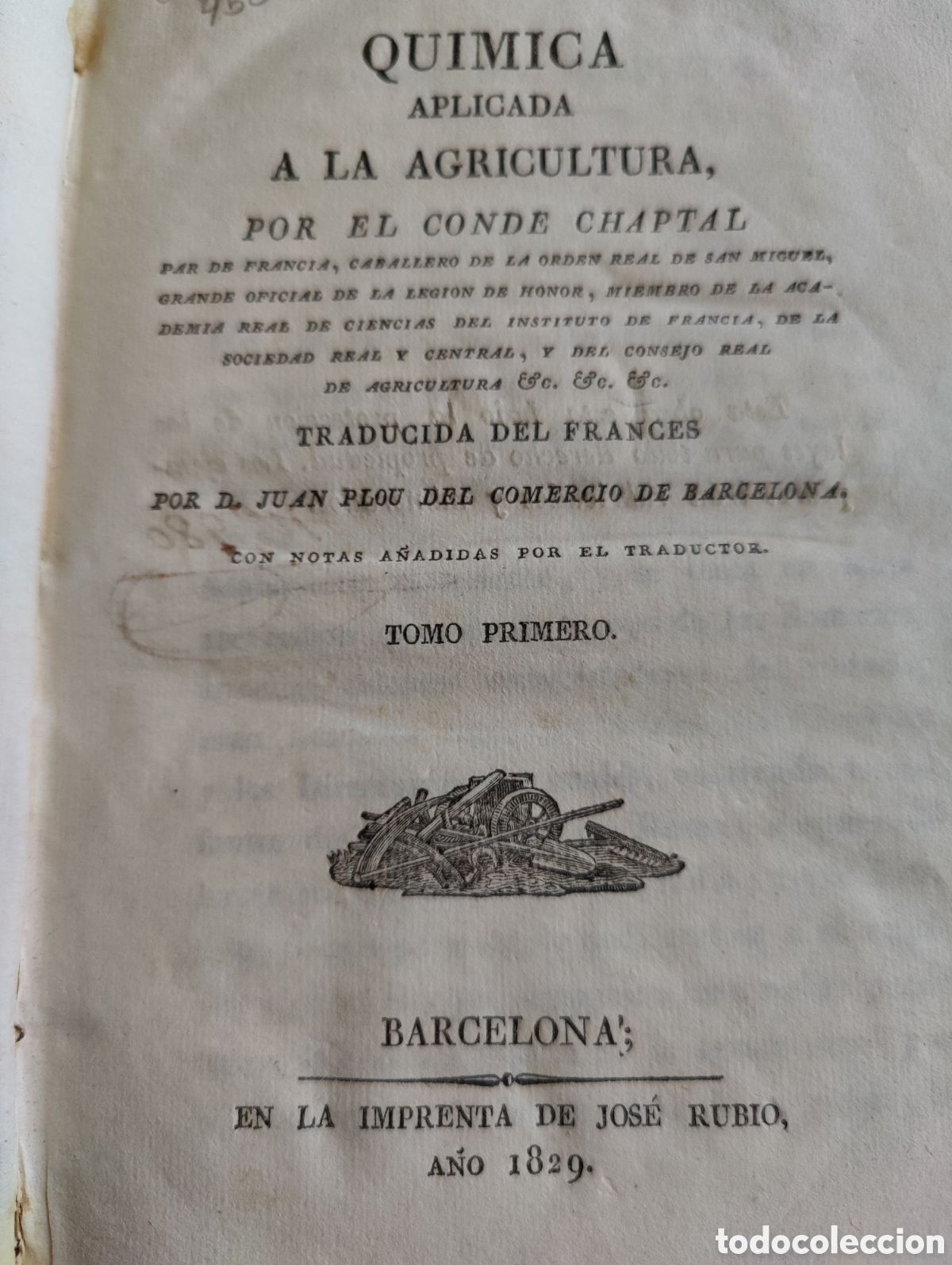 Libros antiguos: QUIMICA APLICADA A LA AGRICULTURA - Foto 4