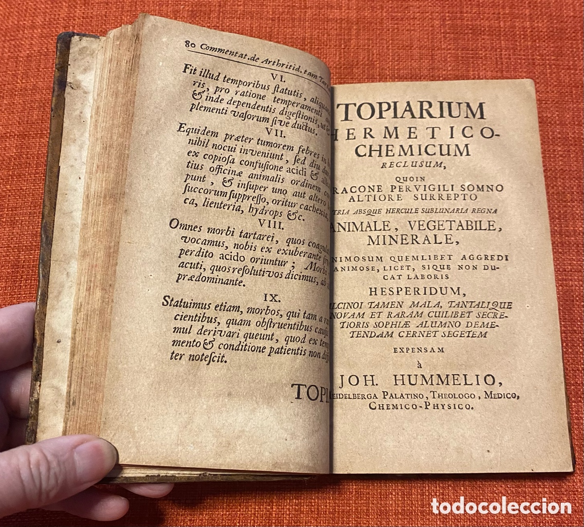 Libros antiguos: Opuscula M&eacute;dico-Chymica. Hummel - Foto 6