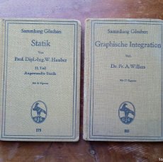 Libros antiguos: SAMMLUNG GOSCHEN STATIK, GRAPHISCHE INTEGRATION