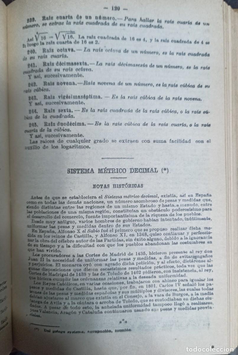 Libros antiguos: Aritm&eacute;tica razonada y nociones de &aacute;lgebra (51) - Foto 3
