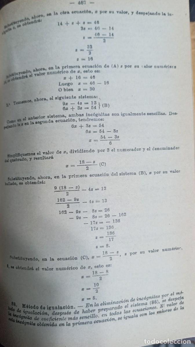 Libros antiguos: Aritm&eacute;tica razonada y nociones de &aacute;lgebra (51) - Foto 5