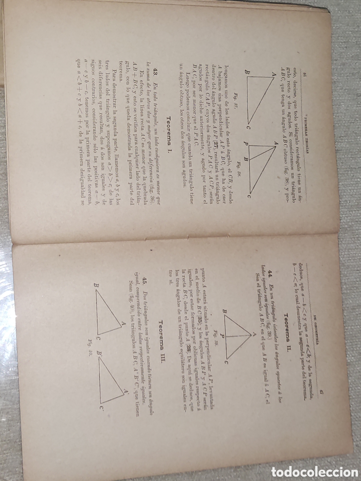 Libros antiguos: Primeras Teor&iacute;as de Geometr&iacute;a - Foto 7