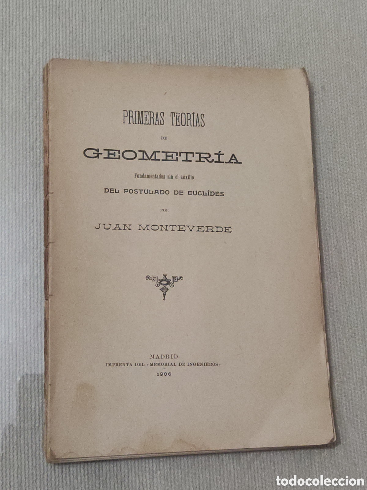Libros antiguos: Primeras Teor&iacute;as de Geometr&iacute;a - Foto 1