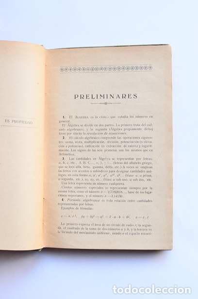 Libros antiguos: &Aacute;lgebra elemental - JIM&Eacute;NEZ SOTO, Francisco - Foto 4