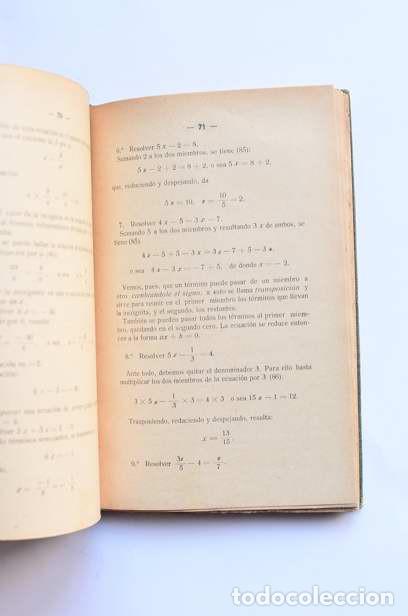 Libros antiguos: &Aacute;lgebra elemental - JIM&Eacute;NEZ SOTO, Francisco - Foto 5