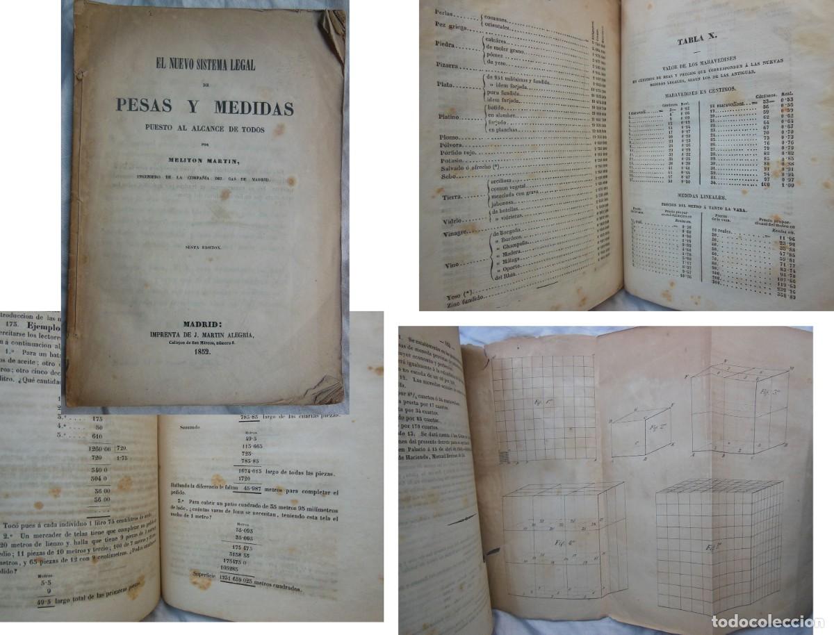 Old books: EL NUEVO SISTEMA LEGAL DE PESAS Y MEDIDAS PUESTO AL ALCANCE DE TODOS. 1852