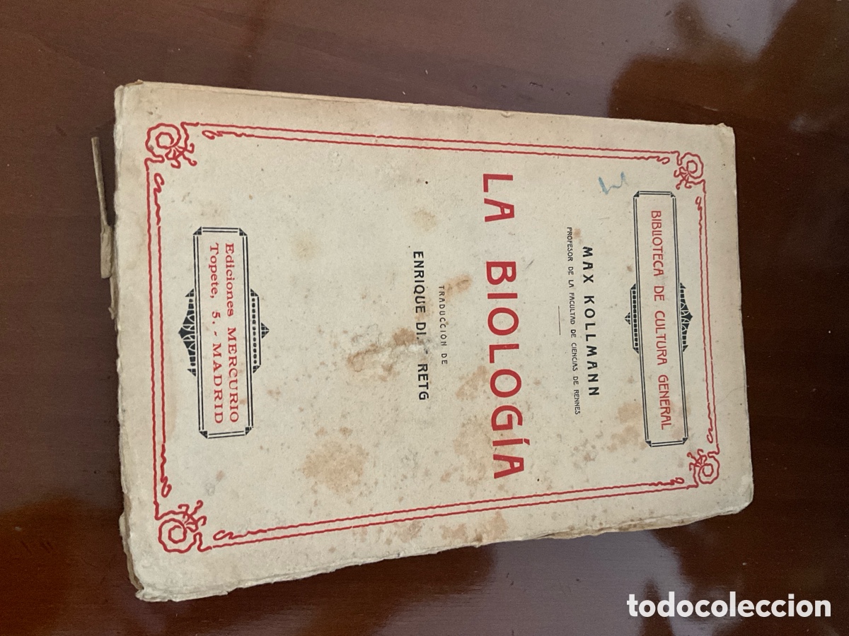 Libros antiguos: LA BIOLOGIA. MAX KOLLMANN 1927 EDICIONES MERCURIO - Foto 1