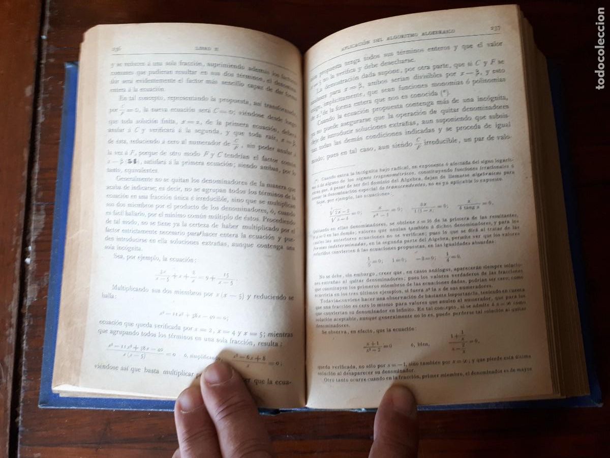 Libros antiguos: ALGEBRA POR D. IGNACIO SALINAS Y ANGULO . - Foto 4
