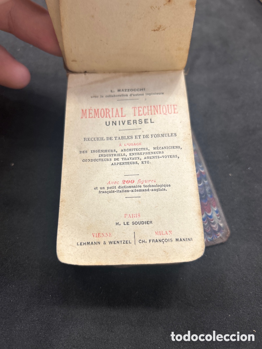 Libros antiguos: MEMORIAL TECHNIQUE UNIVERSEL. 1886 - Foto 3
