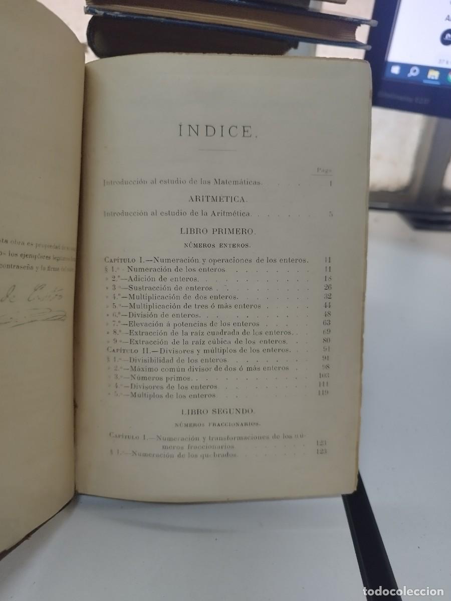 Libros antiguos: COMPENDIO DE ARITM&Eacute;TICA Y &Aacute;LGEBRA - ENRIQUE GIM&Eacute;NEZ DE CASTRO 1884. - Foto 4