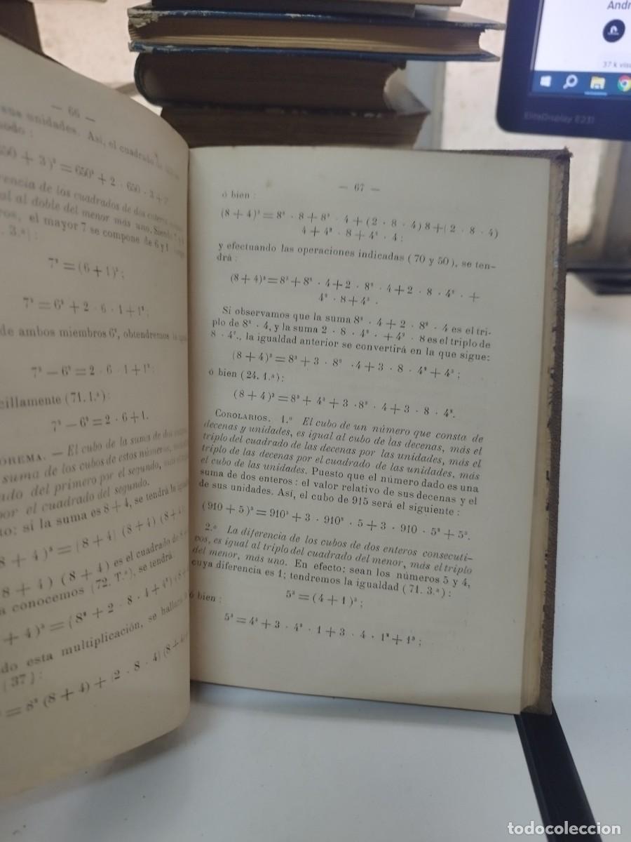 Libros antiguos: COMPENDIO DE ARITM&Eacute;TICA Y &Aacute;LGEBRA - ENRIQUE GIM&Eacute;NEZ DE CASTRO 1884. - Foto 5