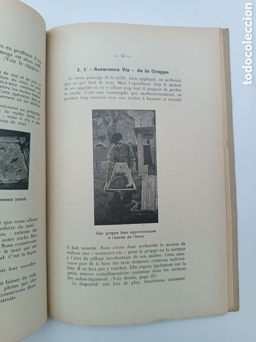 Libros antiguos: Lelevage de grappes et la production su miel 1952 - Foto 4