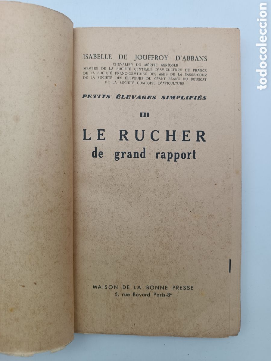 Libros antiguos: Le rucher de Grand rapport 1946 - Foto 2