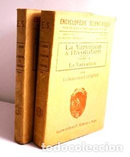 Libros antiguos: EMILE GUYENOT ... LA VARIATION ET LEVOLUTION ... 1930 ... 2 TOMOS - Foto 2