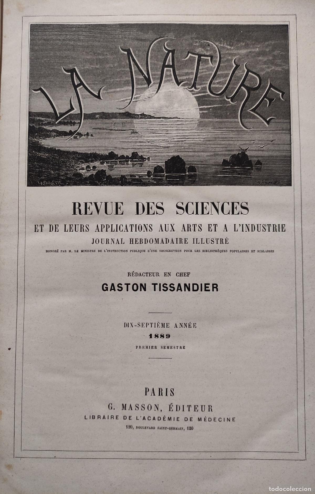 Libros antiguos: LA NATURE - 2 TOMOS - 1888 - 1889 - Foto 5