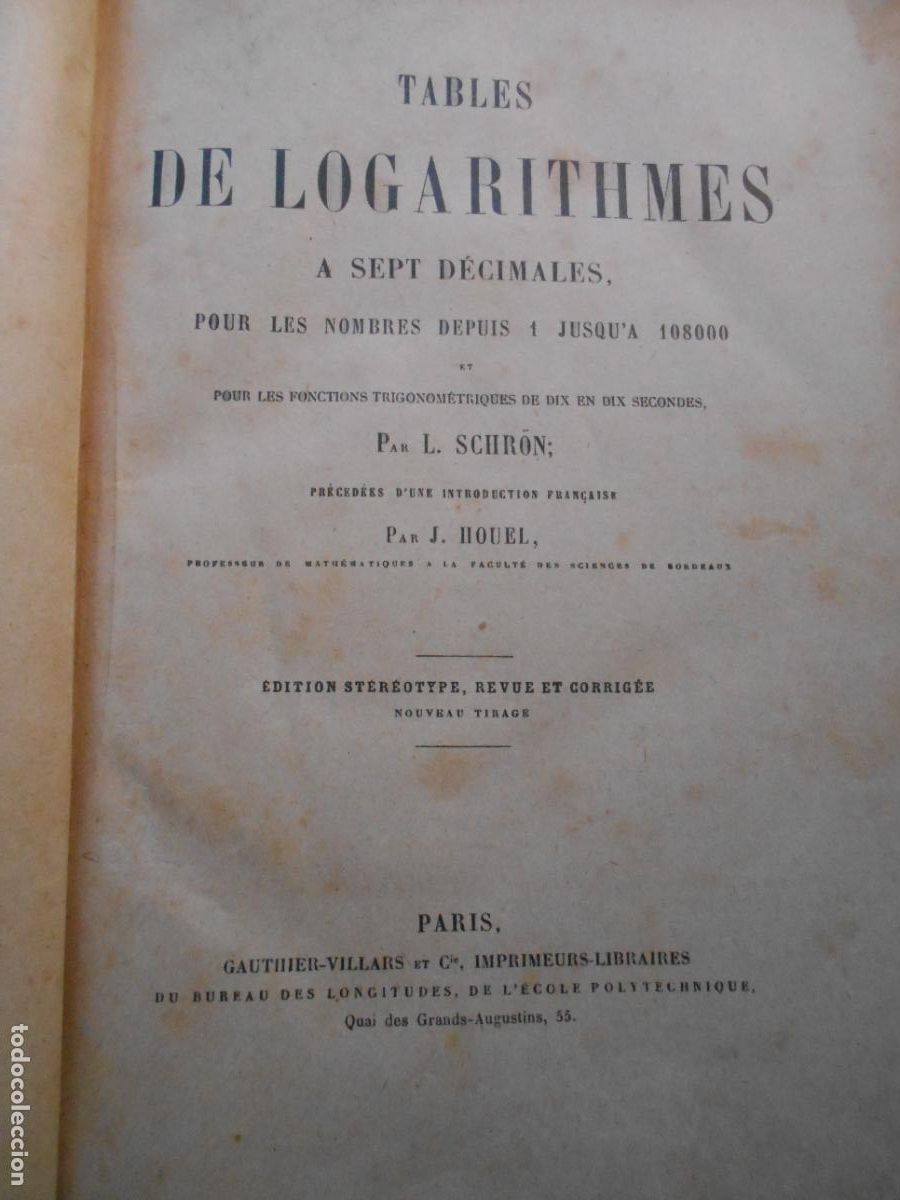 Libros antiguos: Tables de Logarithmes - Foto 3